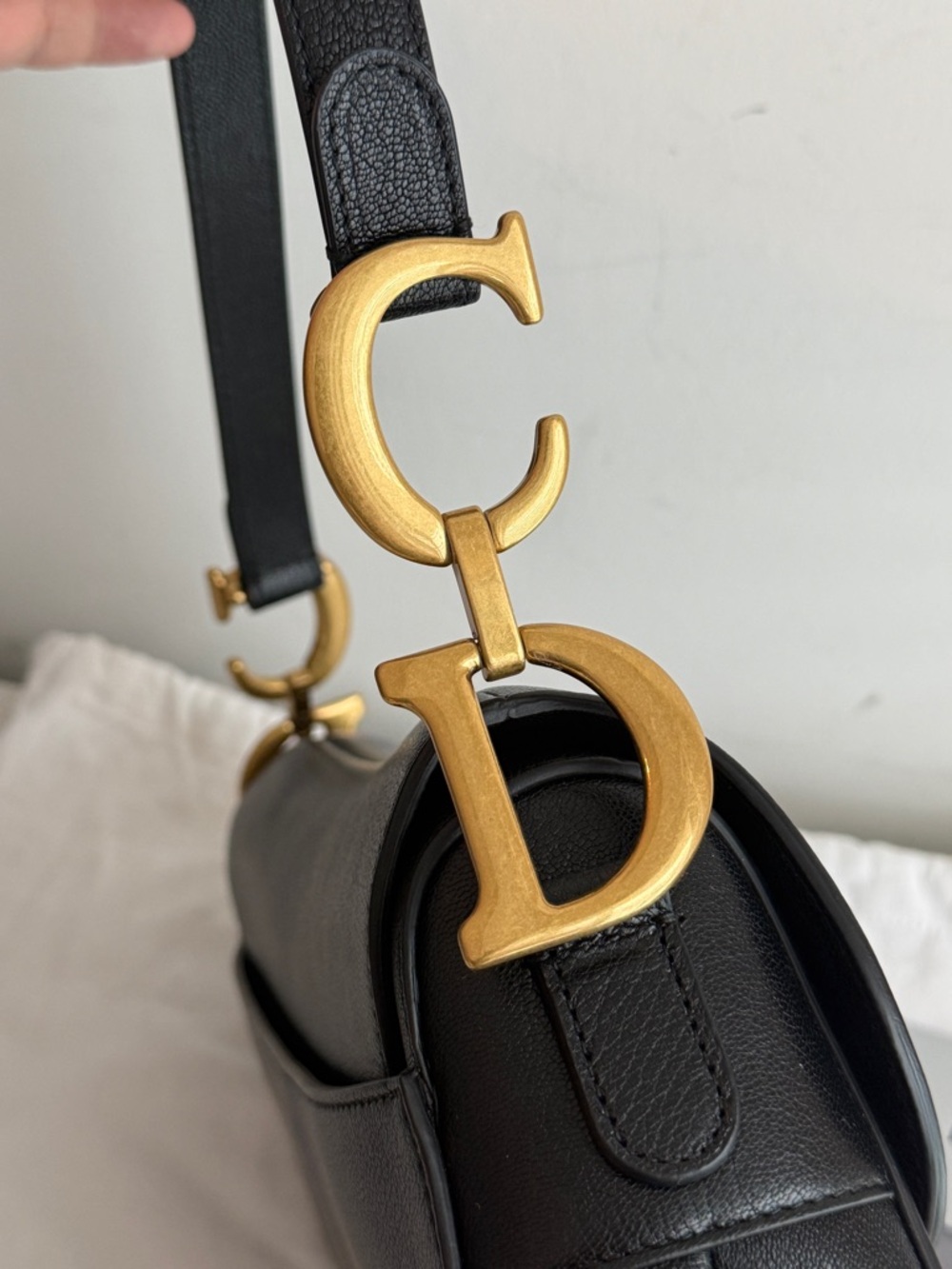 Dior Saddle Bag Black Goatskin - Picture 7 of 11